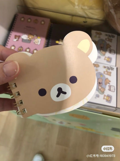 Rilakkuma轻松熊｜Favorite Things Diecut SP Memo Korilakkuma San-x最喜欢的东西系列熊头线圈便签本/备忘录｜80页