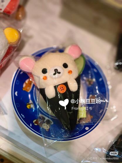 Rilakkuma｜Anytime Sushi Hand Roll Sushi Mascot Holder /Plush Keychain｜130×90×55mm approx.