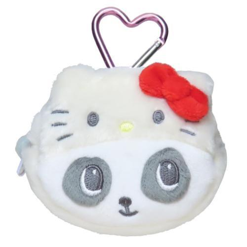 Sanrio｜Panshell Characters Face Mini Pouch with Carabiner｜90x80x25mm approx.