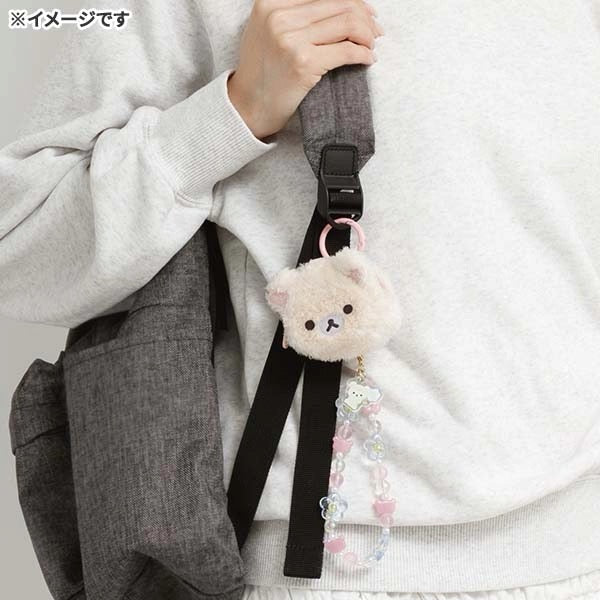 Rilakkuma｜Fluffy Face Mascot Mini Pouch with Carabiner｜60×75×30mm approx.