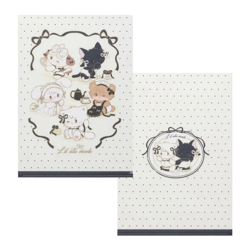 mikko illustrations｜Lil ala mode French Girly series Matte clear file｜A4