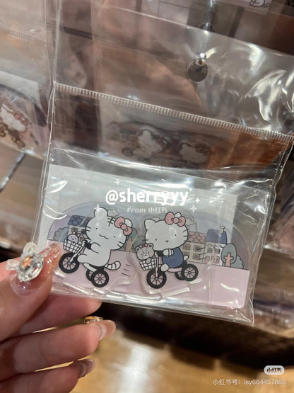 Sanrio｜White Tiger and Black Tiger Prawn Character Layered Acrylic Stand｜H43 x W90 x D30mm approx.