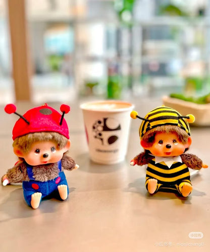 Monchhichi｜ Kao Deka  Mascot Holder /Plush Keychain｜H11 x W8 x D6cm approx.