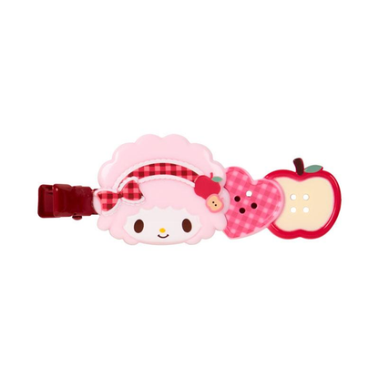 Sanrio｜Autumn Apple Gingham Red Hair Clip｜7×1.2×2.5cm approx.