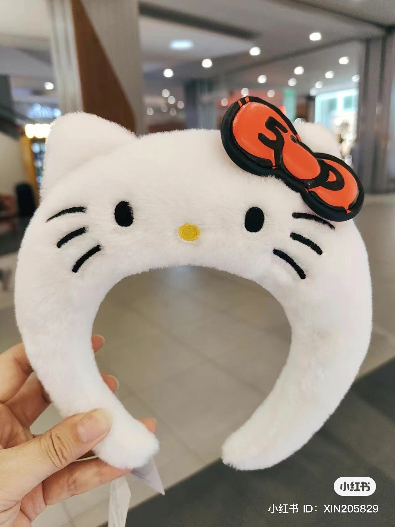 Hello kitty凯蒂猫｜kitty毛绒发箍｜約15×4×23cm