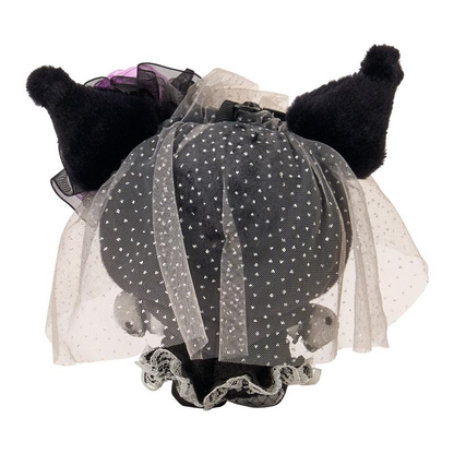 Sanrio｜Monochrome Fashion Series All Black Kuromi Mode Mascot Holder /Plush Keychain｜W16 x D8.5 x H16.5cm
