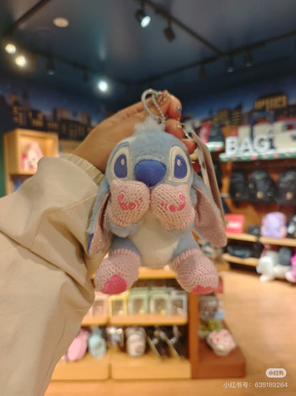 Disney｜Winter Shiny Color Pink Blue Mascot Holder /Plush Keychain｜15.5x12.5x8.5cm approx.