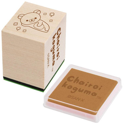 Rilakkuma｜Stamp Collection: ChairoiKoguma no Kumakyun Days Wooden Stamp with Ink Pad mystery bag/blind box/All 6 types｜1pcs