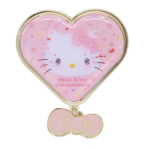 Sanrio｜Pin Badge - Hello Kitty 50th Anniversary Pink｜50.8x65mm approx.