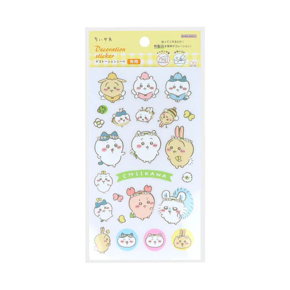 Chiikawa｜Flower Fairy Easy Rub Cloth Sticker｜185×94×0.3mm approx.