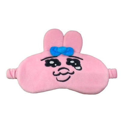Opanchu usagi｜内裤兔丑可爱眼罩/背面口袋可储存冷/热袋｜约宽 195 x 高 160 mm