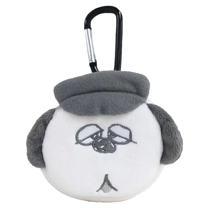 Snoopy史努比｜冬日白色系列圆形大头零钱包｜约幅8.5cm/奥行4cm/高さ8cm