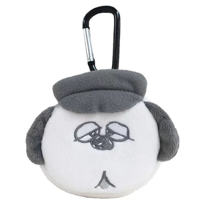 Snoopy史努比｜冬日白色系列圆形大头零钱包｜约幅8.5cm/奥行4cm/高さ8cm