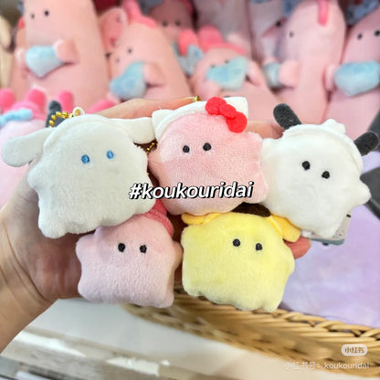 Sanrio｜Characters x Obakenu Mascot Holder/Push Keychain｜H120×W60×D20mm approx.