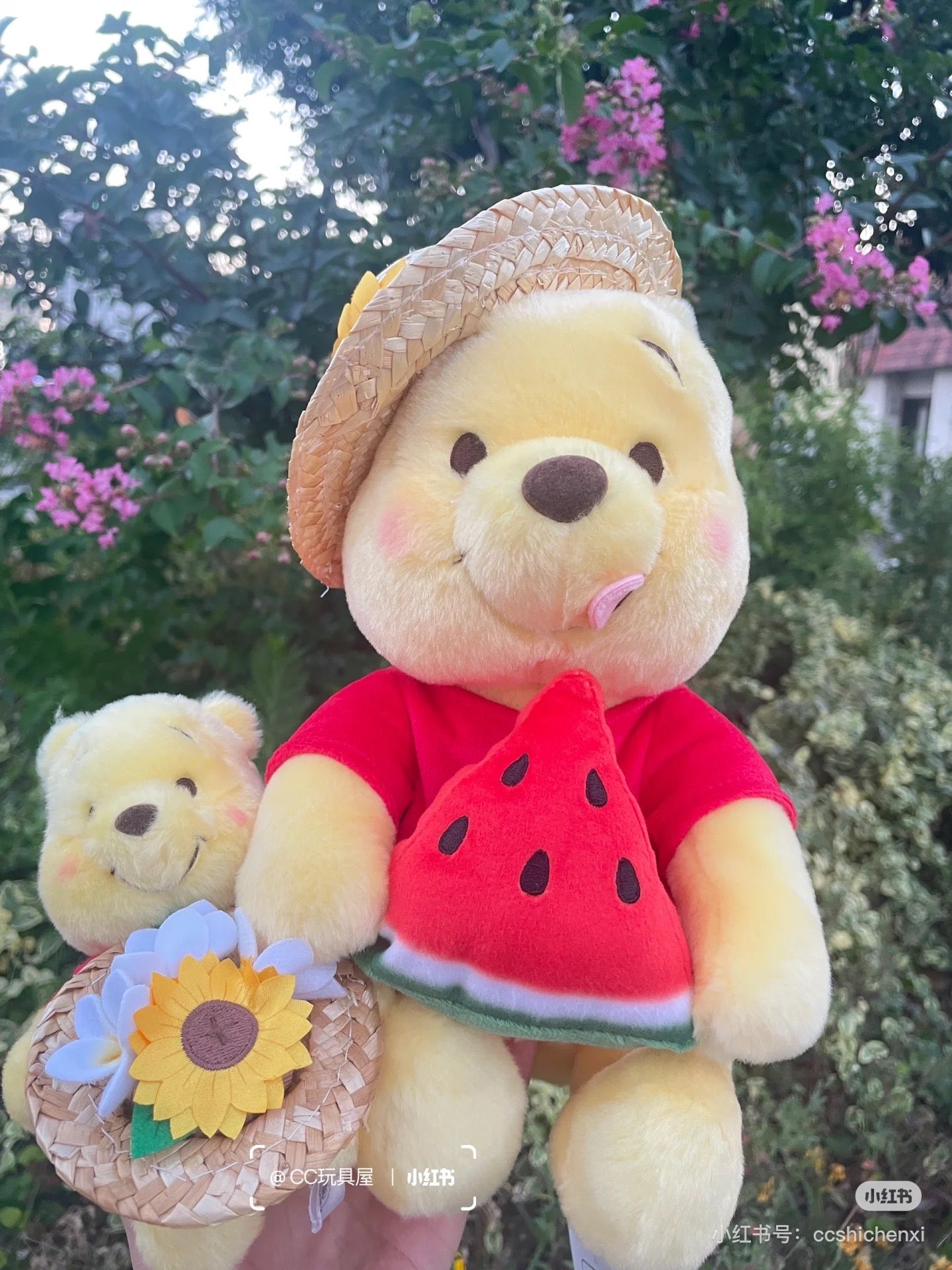 Disney｜2024 Winnie the Pooh草帽系列公仔｜約高さ26×幅14.5×奥行き18cm