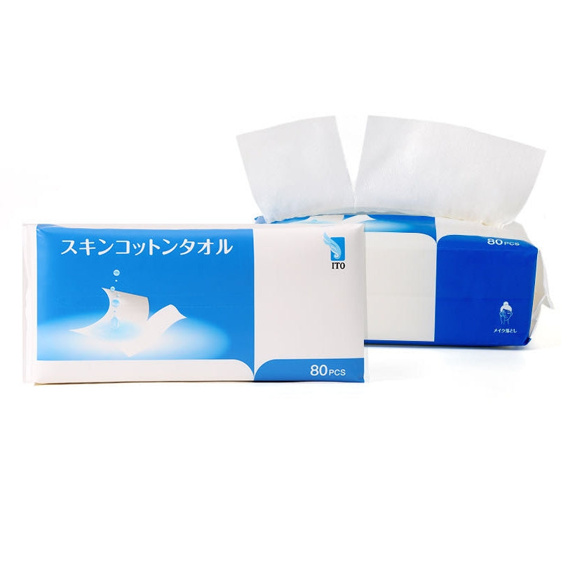 ITO｜Disposable Facial Cotton Towel｜ 80 Sheets