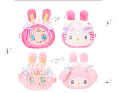 Sanrio｜Mezzo Piano Rabbit face-shaped pouch