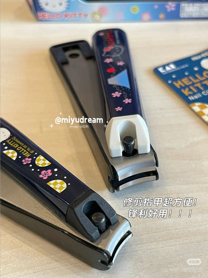 KAI贝印｜Hello Kitty Wafu Nail Clipper Standard M Fujisan Mount Fuji凯蒂猫和风富士山不锈钢指甲钳M号/防飞溅✔️