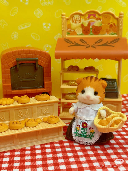 【limit 1】SylvanianFamilies｜Friends Pair Doll Set Mushroom Flower Embroidery-Maple Cat&amp;Fennec Fox