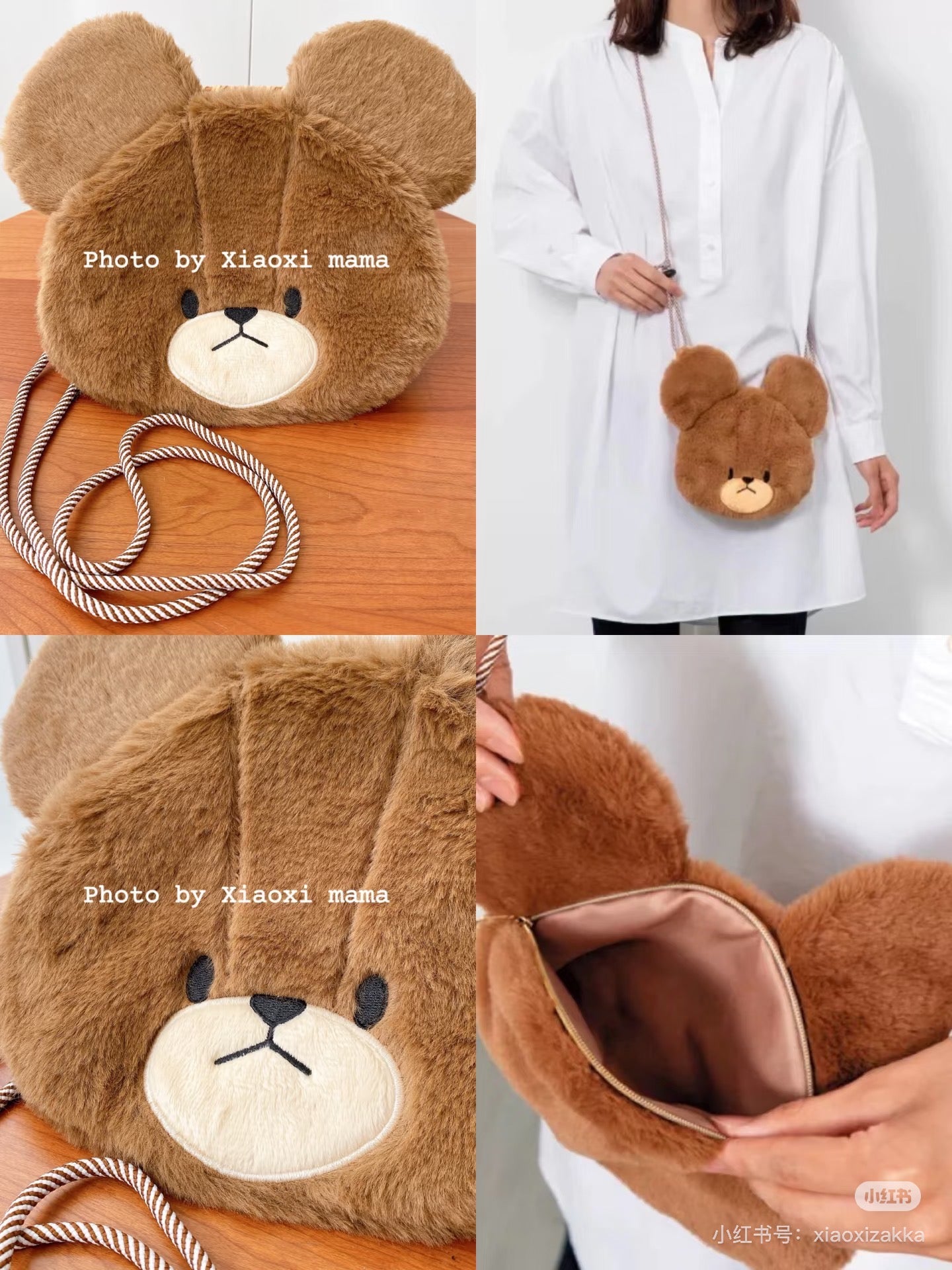 The bear’s school｜Fluffy Face Shoulder Bag｜ H23 x W25 x D3cm approx.