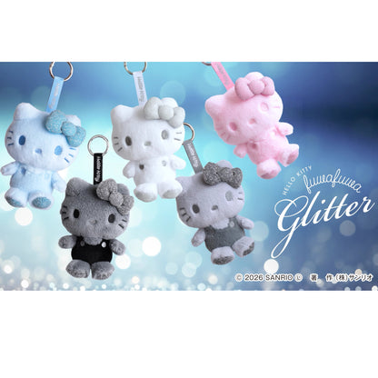Sanrio｜Hello Kitty Fluffy Glitter Mascot Holder /Plush Keychain｜6.0 x 11.0 x 12.5cm approx.