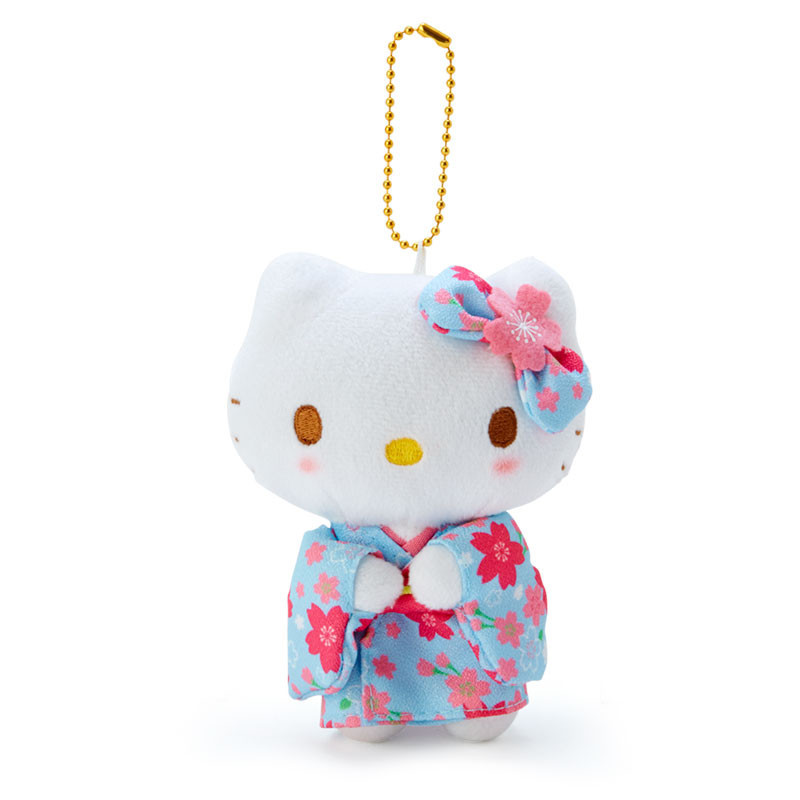 Hello kitty｜Sakura Kimono Mascot Holder /Plush Keychain｜5.5×8×12cm approx.
