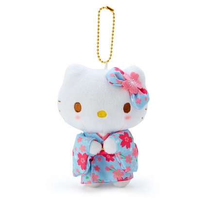 Hello kitty｜Sakura Kimono Mascot Holder /Plush Keychain｜5.5×8×12cm approx.