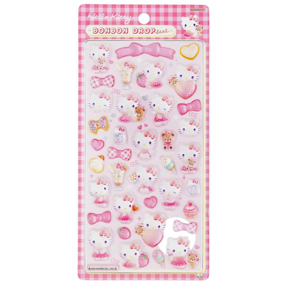 Sanrio｜Gingham Bonbon Drop Seal 3D Sticker｜95×170×5mm approx.