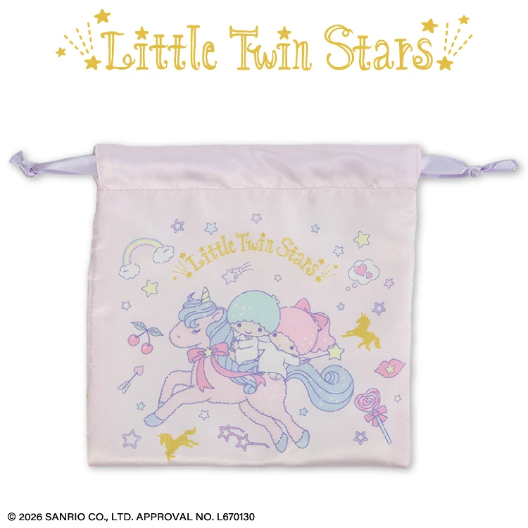 Sanrio｜Little Twin Stars drawstring bag｜20cm x 20cm approx.