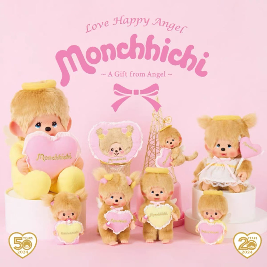 【limit 1】Monchhichi｜Love Happy Angel Plush Dolls/PlushToy｜S/20×13×7.5cm approx.