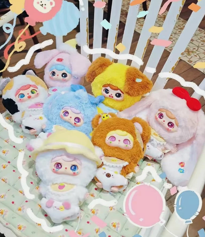 Baby Three Crie Baby animal kindergarten vinyl Plush Keychain Blind Box