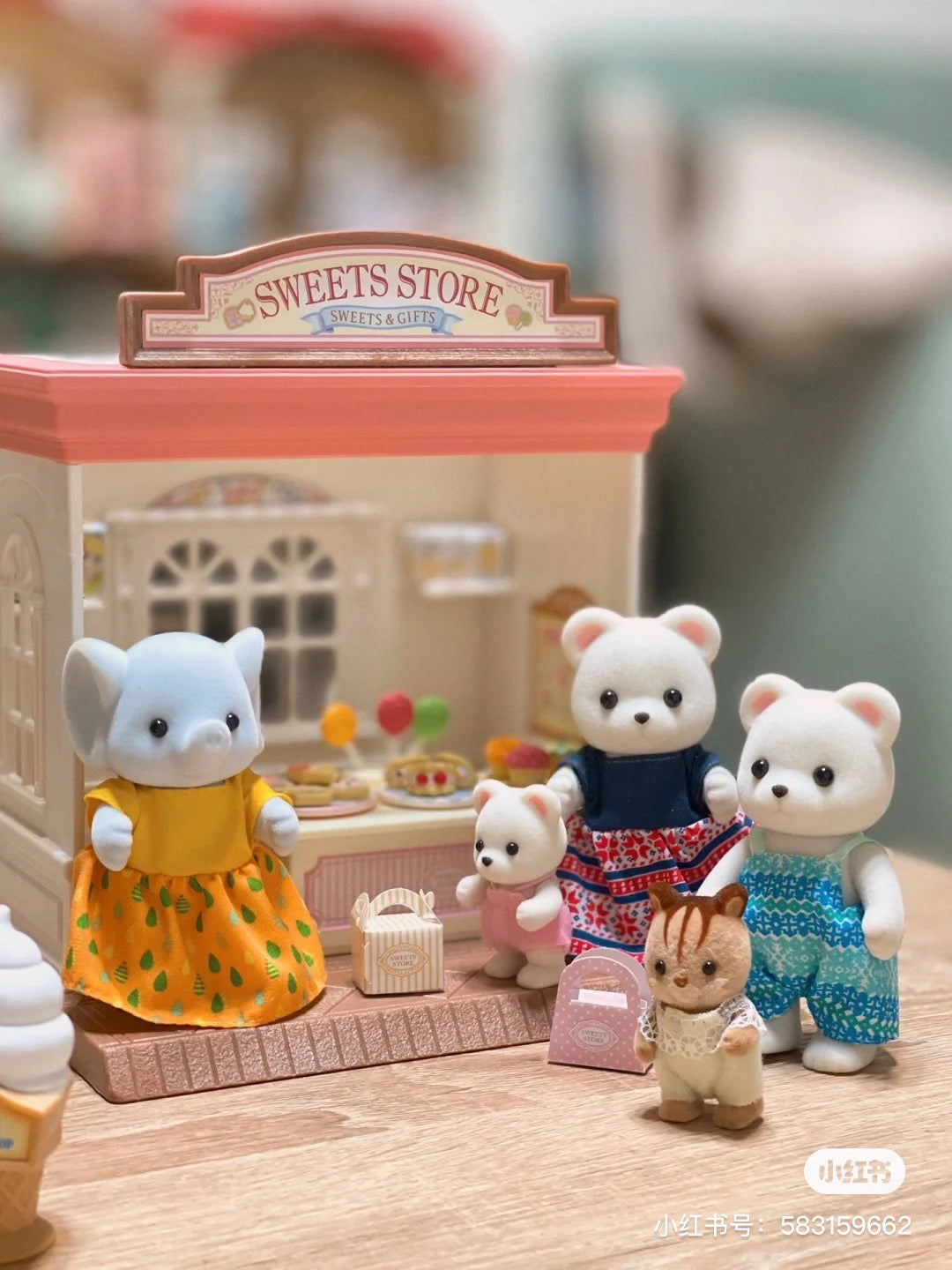 SylvanianFamilies森贝儿家族｜Polar Bear Family 北极熊家族系列战宝植绒套组/玩具/过家家