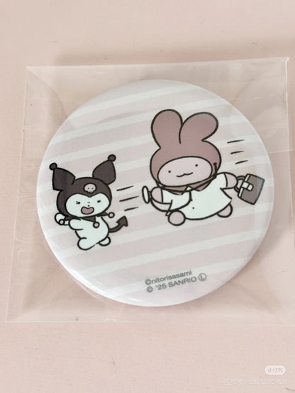 Sanrio｜White Tiger and Black Tiger Prawn Character Can Badge mystery bag/blind box/All 9 types｜1pcs