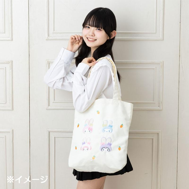 Sanrio｜Puffy Ear Rabbit Club Characters Tote Bag｜31×5×37cm approx.