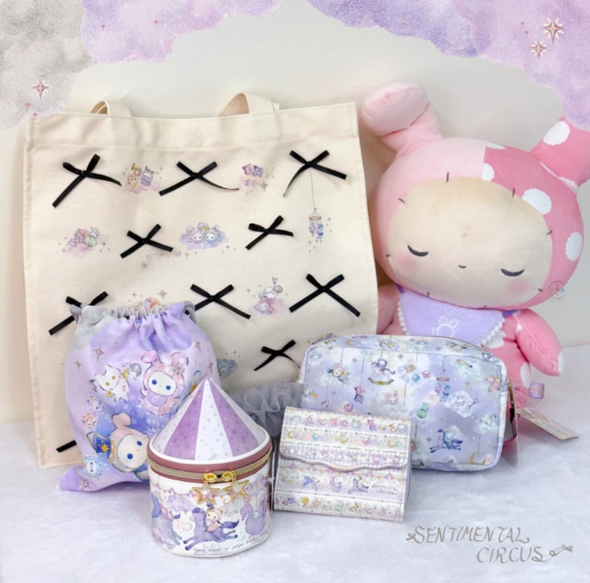 Sentimental Circus｜San-X Bi-Fold Wallet &amp; Coin Case -Spica and the Child of the Constellation｜95×120×30mm approx.