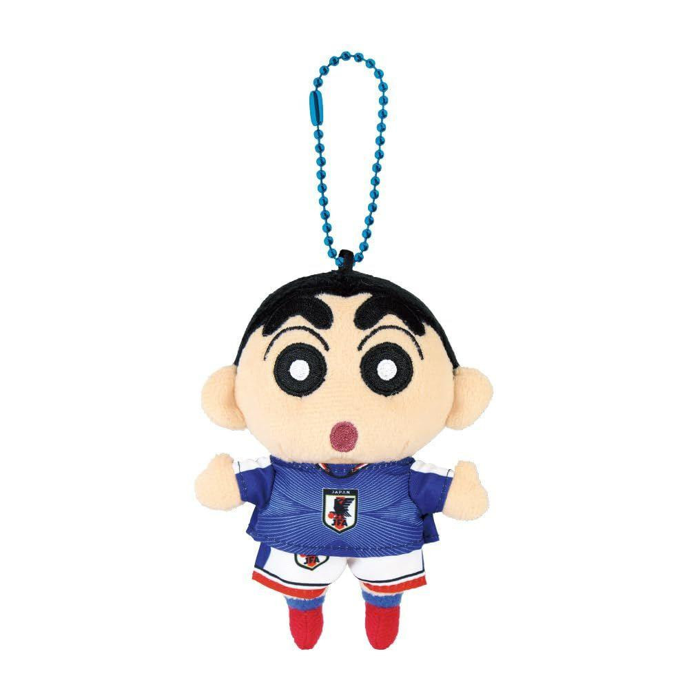 Crayon shin-chan｜Japan National Soccer Team Mascot Holder /Plush Keychain｜6.0 x 13.6 x 13.7cm approx.