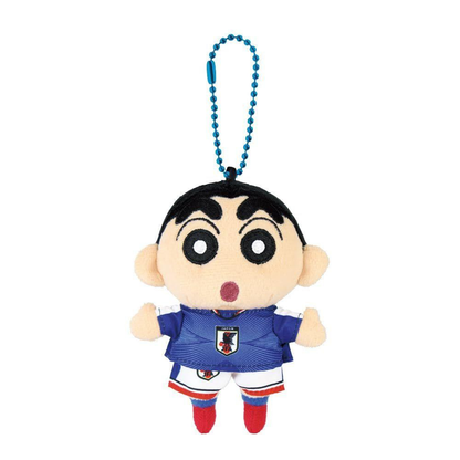 Crayon shin-chan｜Japan National Soccer Team Mascot Holder /Plush Keychain｜6.0 x 13.6 x 13.7cm approx.