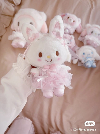 【limit 1】Sanrio｜White Cat Ballerina Mascot Holder /Plush Keychain｜9.5 x 6 x 13cm approx.