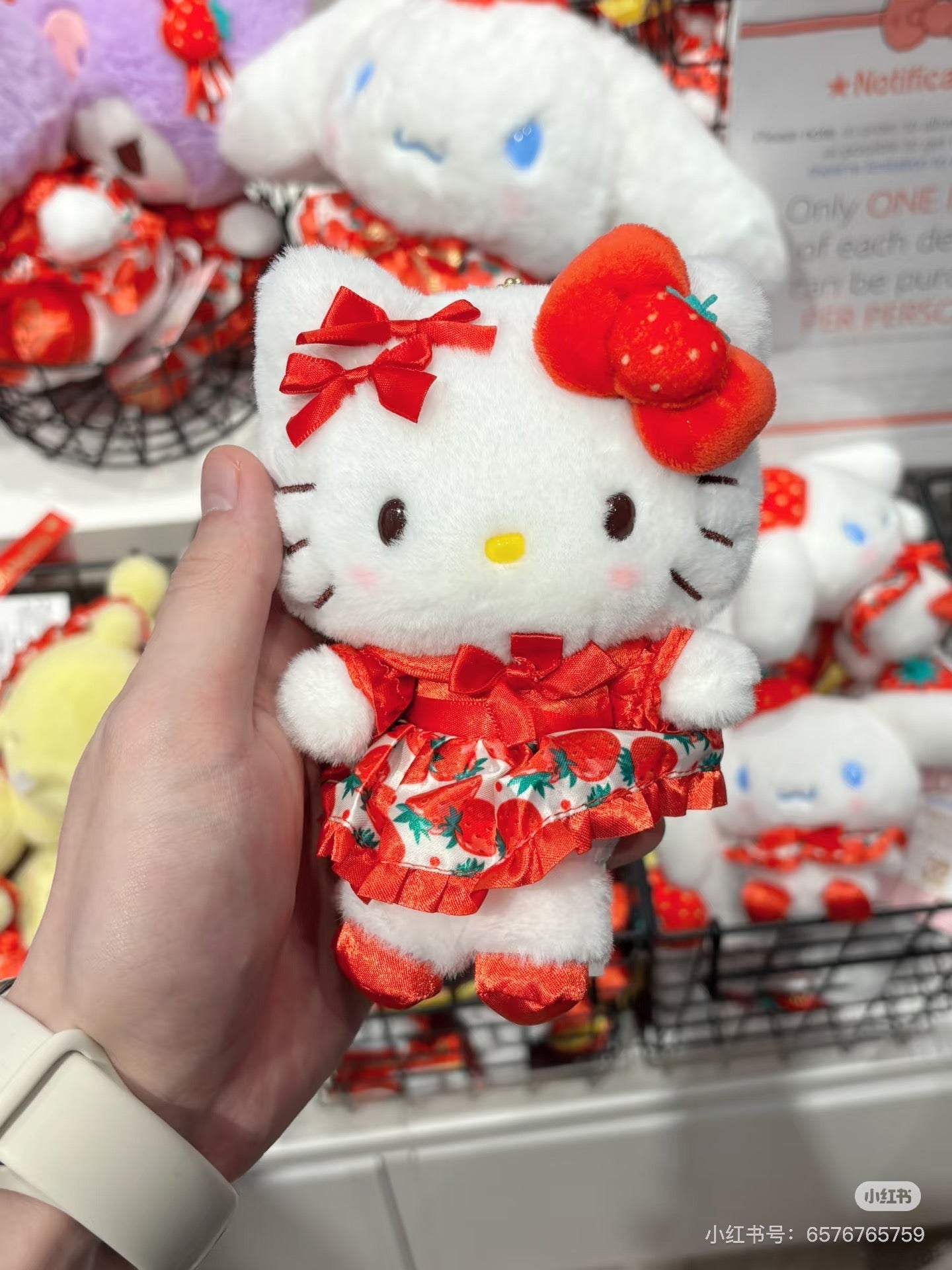 【limit 1】Sanrio｜Ichigo Shimbun 50th Anniversary Mascot Holder /Plush Keychain｜13×6×10.5cm approx.