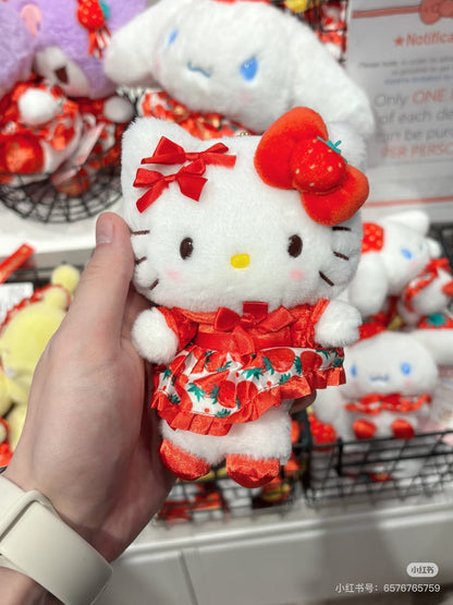 【limit 1】Sanrio｜Ichigo Shimbun 50th Anniversary Mascot Holder /Plush Keychain｜13×6×10.5cm approx.