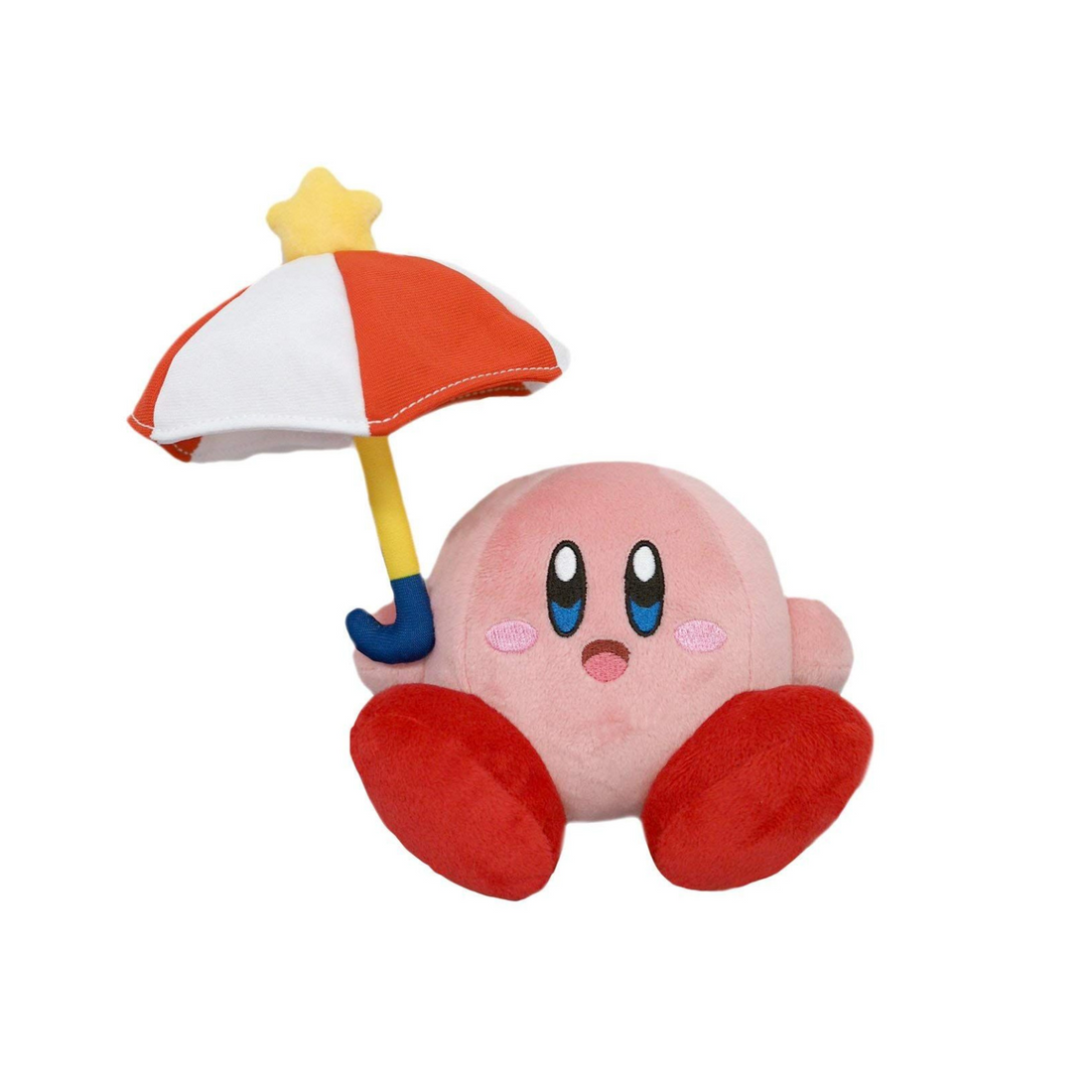 Kirby星之卡比｜San-ei Kirby Plush Doll Copy Ability Parasol Kirby30周年纪念款撑太阳伞毛绒玩偶/公仔 ｜ 约W14×D11.5×H19cm