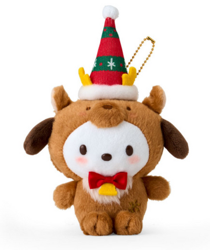 Sanrio三丽鸥｜Mascot Holder/ Christmas 2024圣诞限定可爱角色毛绒玩偶挂件/包挂｜约8.5×6.5×19cm