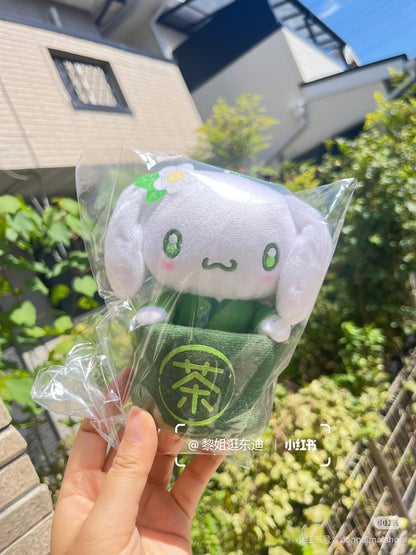 Sanrio｜Matcha Bowl Mascot Pouch Plush Keychain｜13×7.5×7.5cm approx.