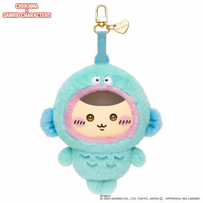 Sanrio｜Kiramekko Chiikawa X Sanrio Characters Mascot Holder /Plush Keychain｜H140×W115×D75mm approx.