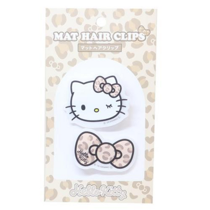 Hello kitty｜Lolita Gogo Gal Collection Leopard Acrylic Hair Clip｜45×50×13mm approx.
