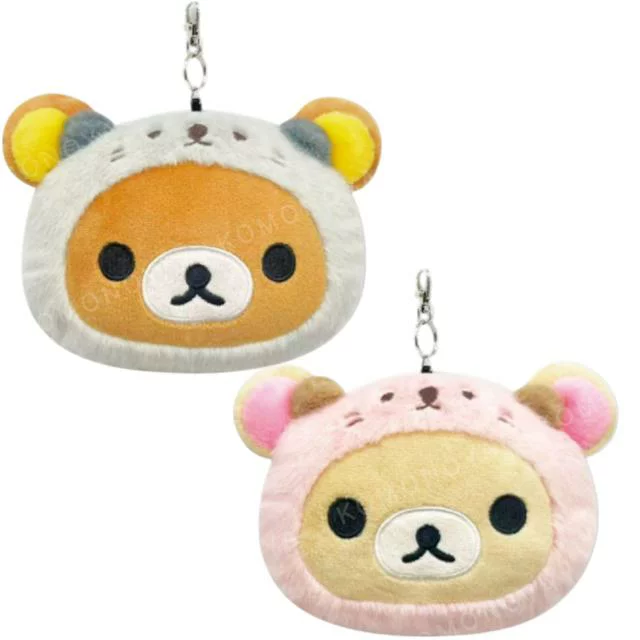 Rilakkuma｜Relax Sea Otter Face Reel Pass Case｜13 x 11 x 5 cm approx.