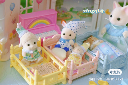 SylvanianFamilies森贝儿家族｜Triple Bunk Beds with Slide可自由拼接三层婴儿床套组/玩具/过家家5741