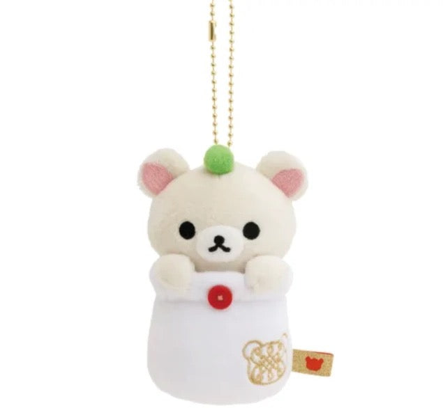 Rilakkuma轻松熊｜中华料理唐装系列可爱角色毛绒玩偶挂件/包挂｜約高さ60×幅105×奥行105mm