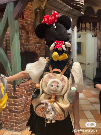 Disney SH｜小小梦想家系列毛茸茸贝儿多功能双肩包/书包/大容量耐装