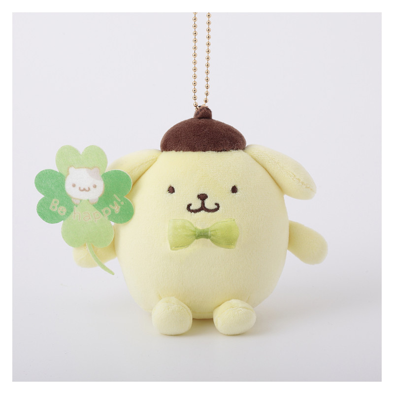 Sanrio｜Pompompurin Clover Mascot Holder /Plush Keychain｜H100mm approx.